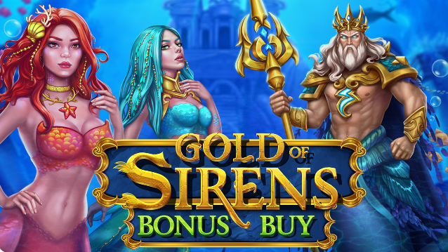 Gold of Siren Bonus Buy slot game by Evoplay with game characters on the underwater background.