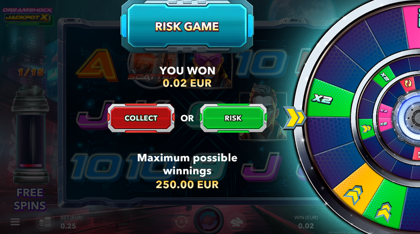 Dreamshock Jackpot X slot game by Mascot Games