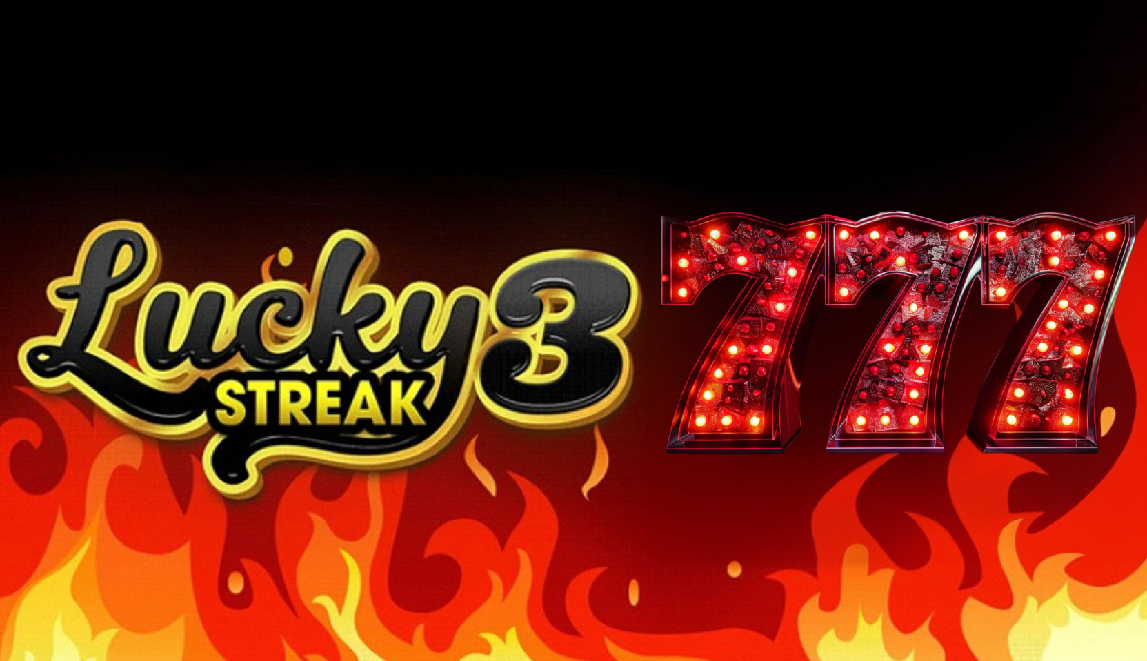 Lucky Streak 3 slot game by Endorphina with flaming 777 symbols